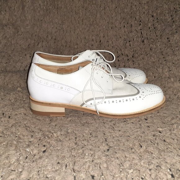 G-STAR RAW CORRECTLINE-White Leather/Patent Wingtip Design-Sz 8-Near Mint - Picture 5 of 9